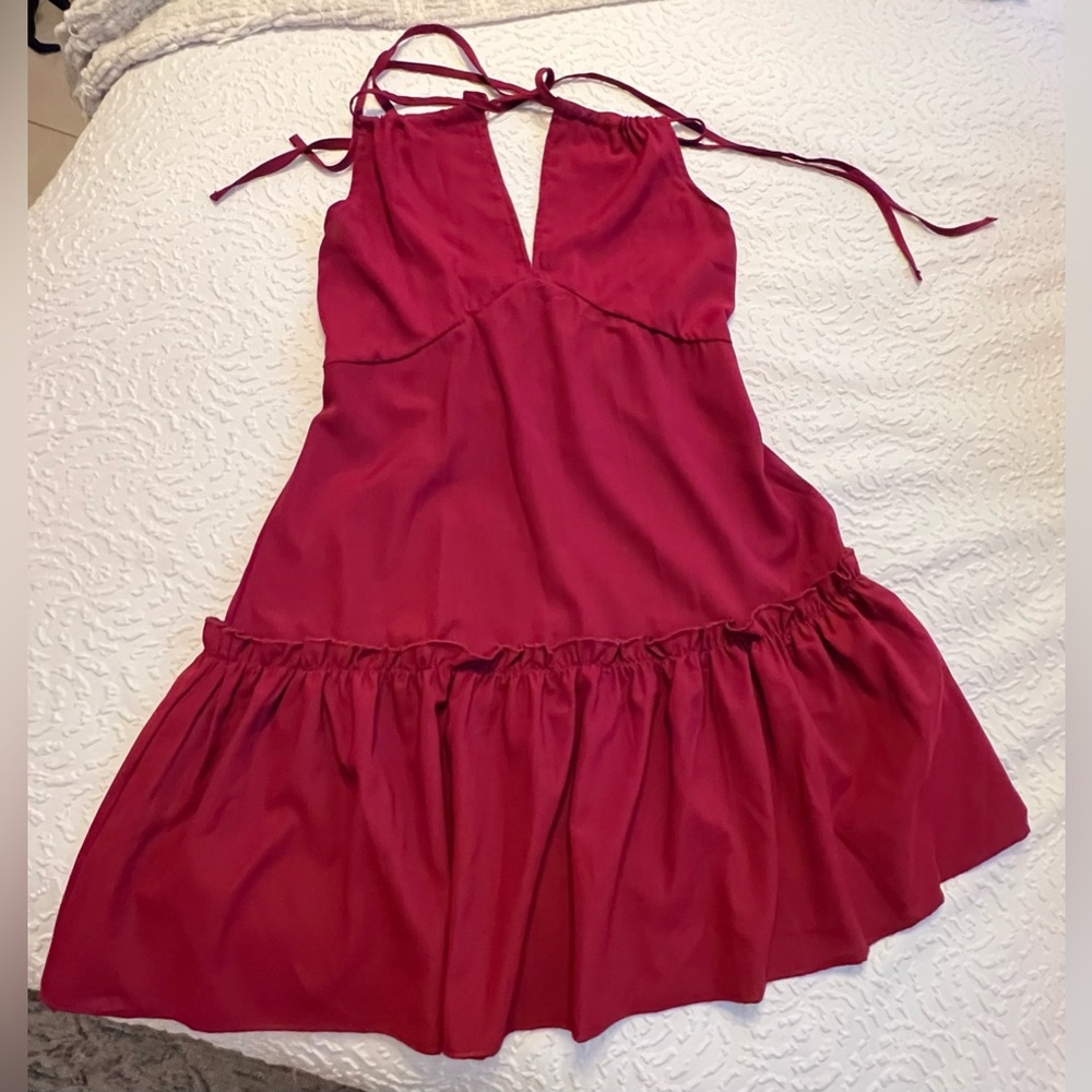 Summer holiday Strappy babydoll pleated dress- Size medium